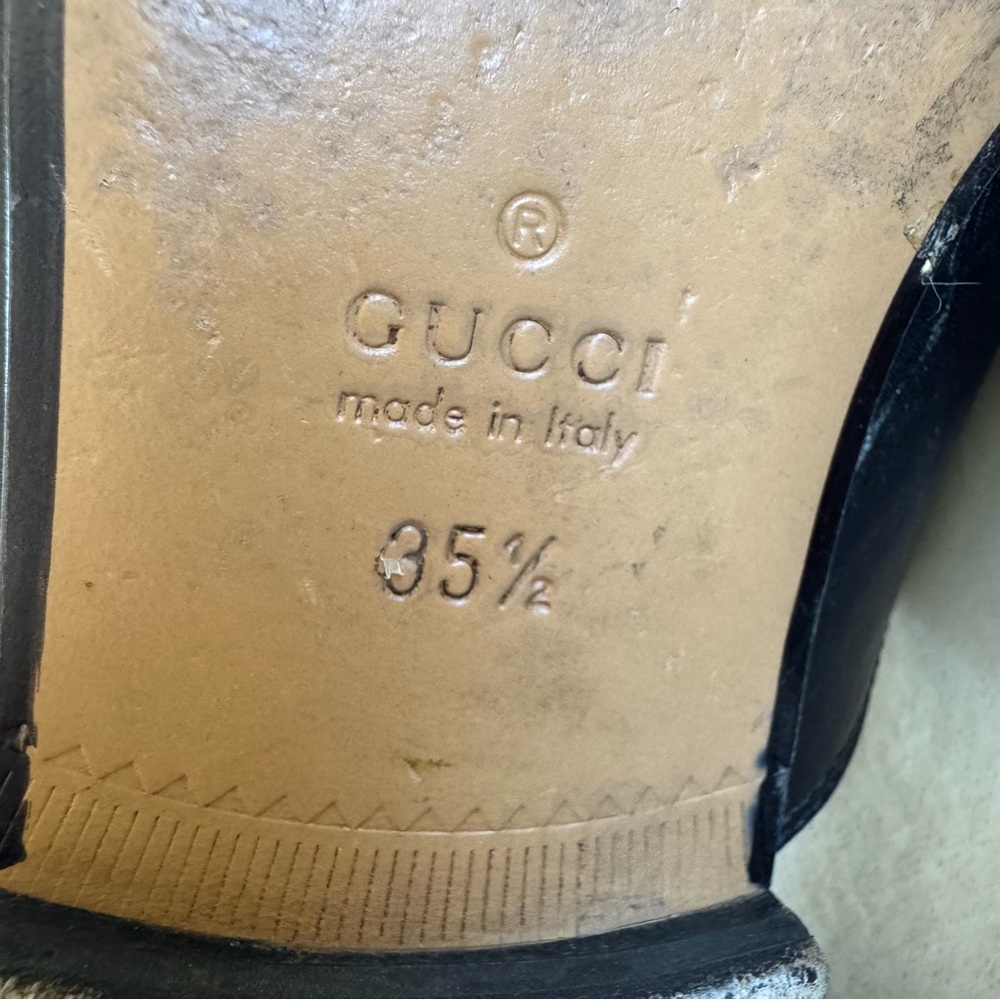 GUCCI Calfskin Crystal Tiger Embroidered Princetown Slippers - Picture 6 of 10